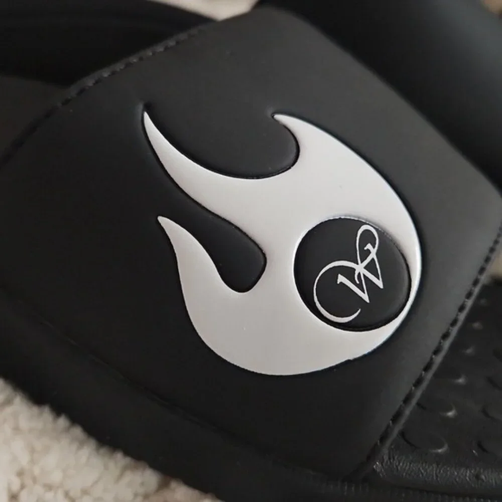 Werk Dancewear Logo Black Slide Sandals Size 10 New Women's Casual Beach